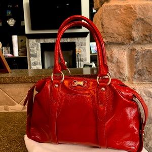 Red leather Michael Kor